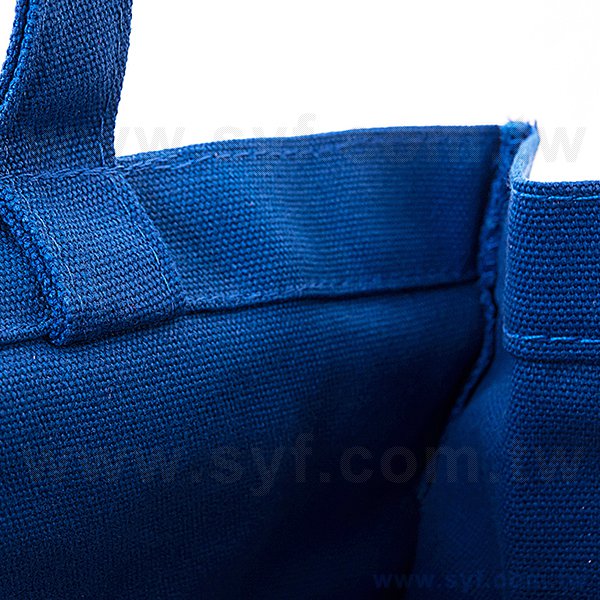 方型帆布袋-單色帆布印刷-藍色帆布手提袋-批發客製化帆布包-8646-6